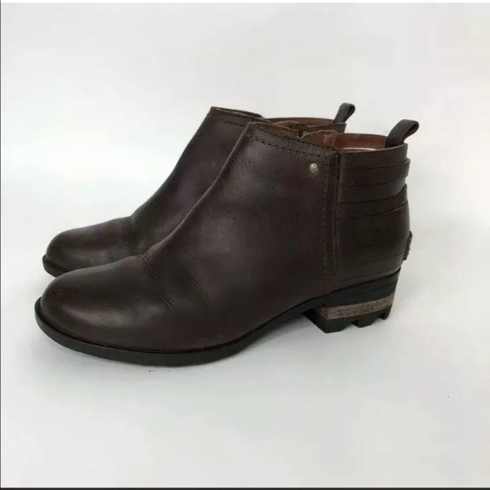 Sorel brown leather Ankle Boots booties